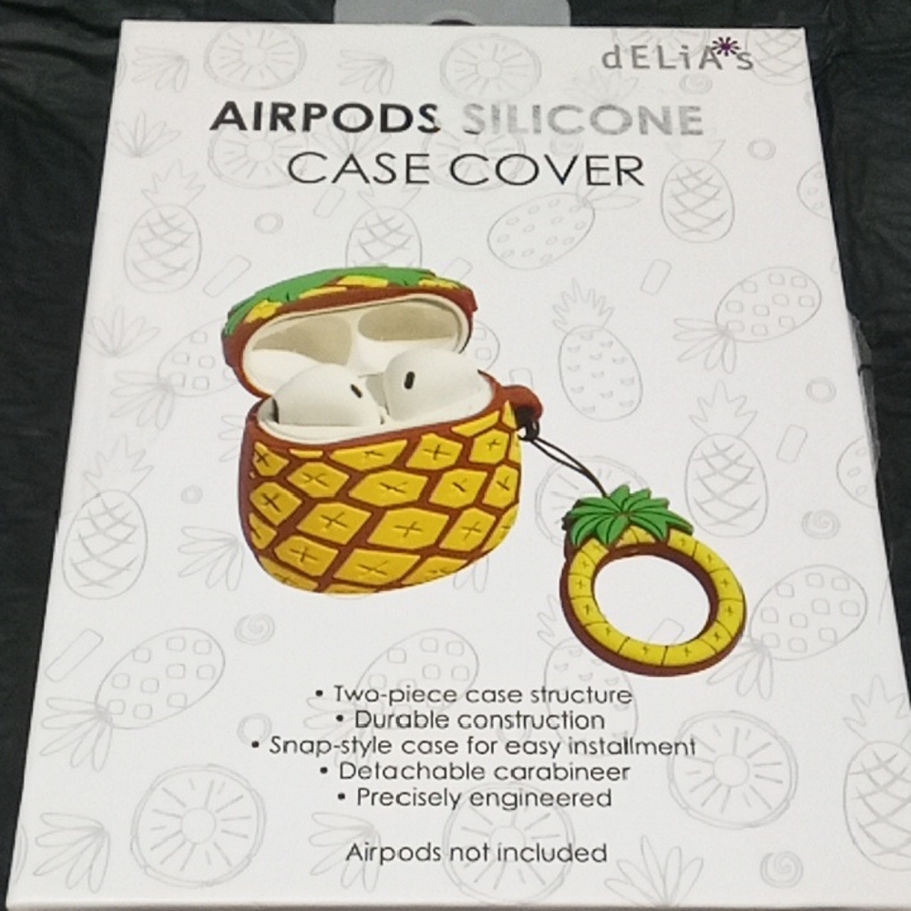dELiA*s Pineapple AirPods Silicone Case Cover - Yellow